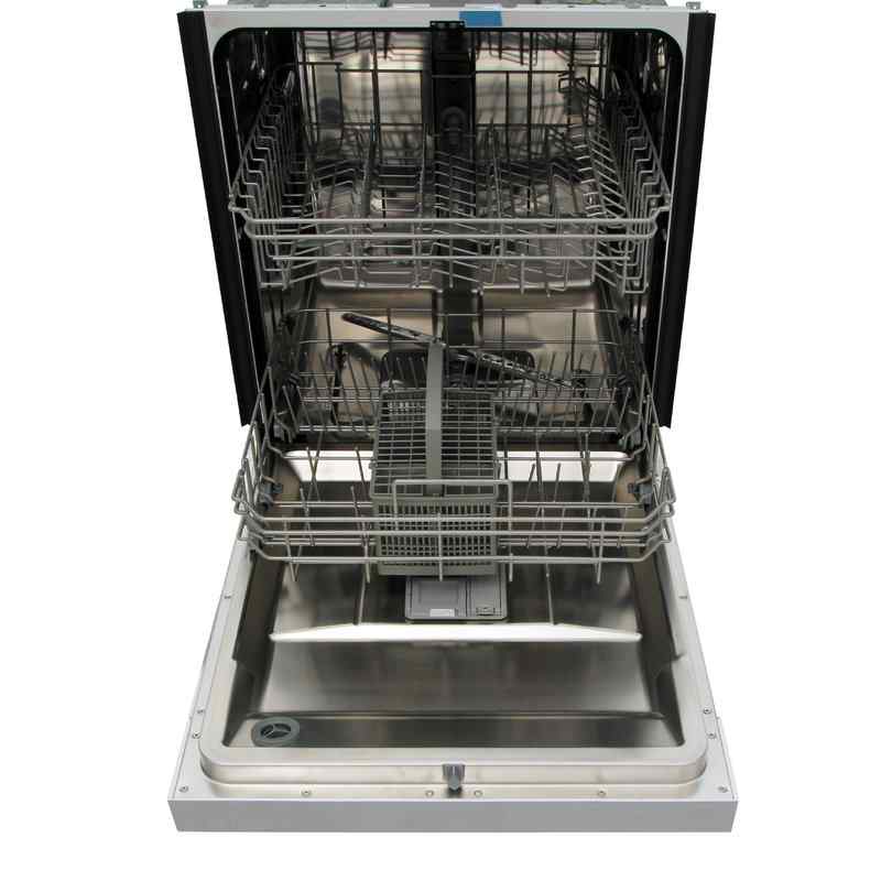 Semi-integrated 24" 52 dBA Built-In Dishwasher with 2 Spray Arms