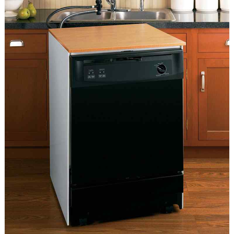 24" 64 dBA Portable Dishwasher with Front Controls